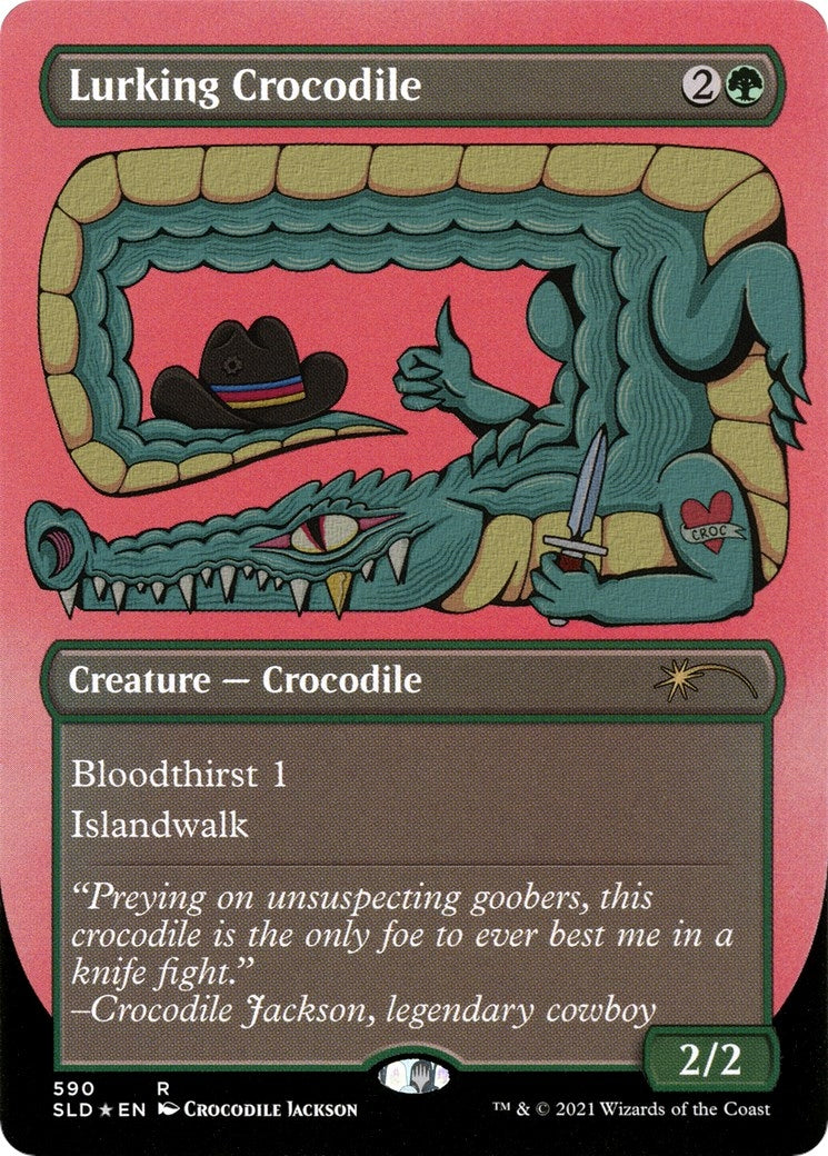 Image for Lurking Crocodile (Foil Etched) (590) - Magic: The Gathering