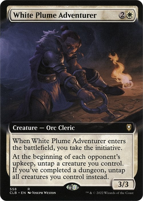 Image for White Plume Adventurer (Extended Art) (558) (CLB) - Magic: The Gathering