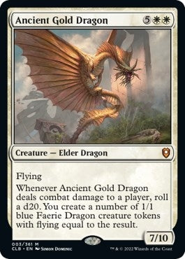 Image for Ancient Gold Dragon (3) (CLB) - Magic: The Gathering