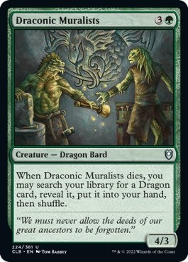 Image for Draconic Muralists (224) (CLB) - Magic: The Gathering