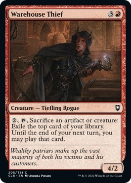 Image for Warehouse Thief (205) (CLB) - Magic: The Gathering