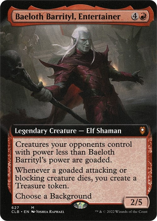 Image for Baeloth Barrityl, Entertainer (Extended Art) (627) (CLB) - Magic: The Gathering