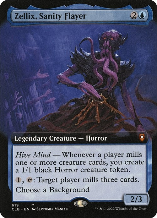 Image for Zellix, Sanity Flayer (Extended Art) (619) (CLB) - Magic: The Gathering