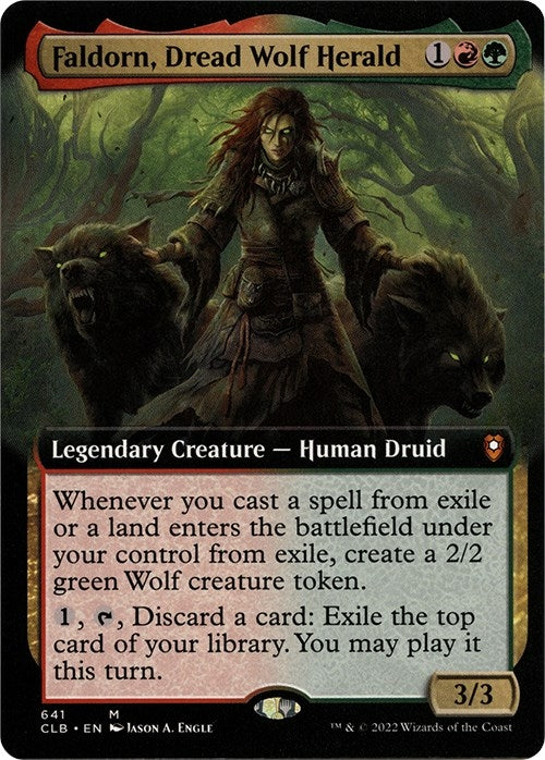 Image for Faldorn, Dread Wolf Herald (Extended Art) (641) - Magic: The Gathering