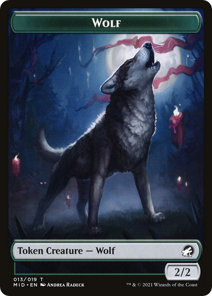 Image for Wolf (013) // Clue (016) Double-Sided Token (Challenger 2022) (13 // 16) - Magic: The Gathering