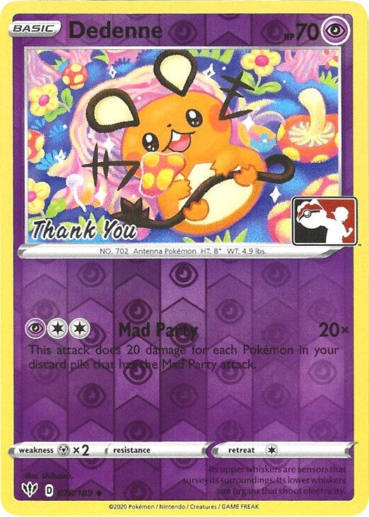Image for Dedenne - 78/189 (Pokemon League) [Thank You] (078/189) (PR) - Pokemon