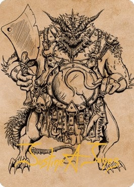 Image for Thrakkus the Butcher Art Card (Gold-Stamped Signature) (77) (ASCLB) - Magic: The Gathering