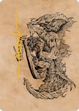 Image for Miirym, Sentinel Wyrm Art Card (Gold-Stamped Signature) (71) - Magic: The Gathering