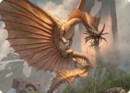 Image for Ancient Gold Dragon Art Card (28/81) (28) (ASCLB) - Magic: The Gathering