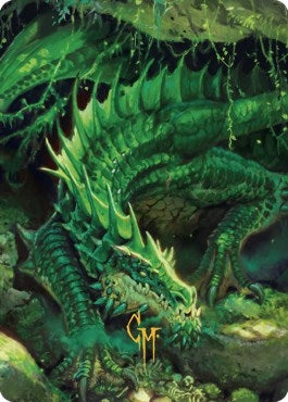 Image for Adult Green Dragon Art Card (Gold-Stamped Signature) (1) (ASCLB) - Magic: The Gathering