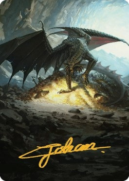 Image for Ancient Copper Dragon Art Card (4/81) (Gold-Stamped Signature) (4) (ASCLB) - Magic: The Gathering