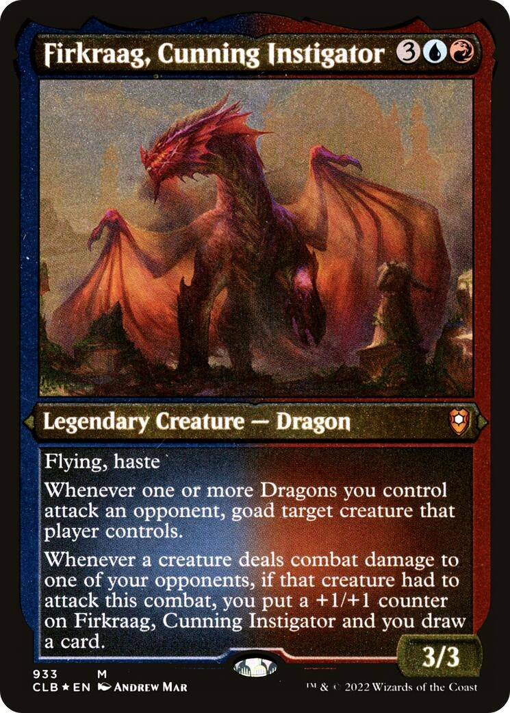 Image for Firkraag, Cunning Instigator (Display Commander) - Thick Stock (933) - Magic: The Gathering