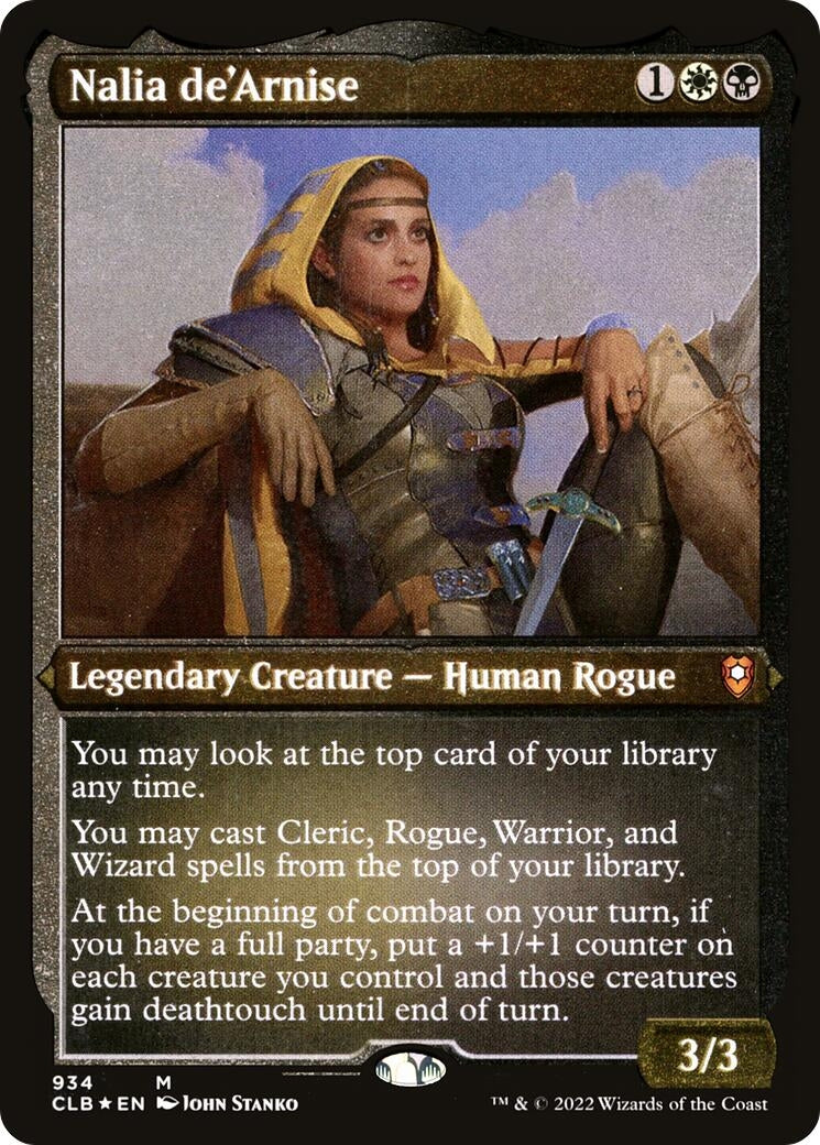 Image for Nalia de'Arnise (Display Commander) - Thick Stock (934) - Magic: The Gathering