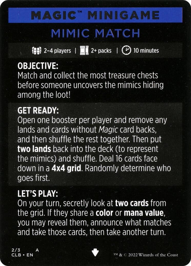 Image for Magic Minigame: Mimic Match (2) - Magic: The Gathering