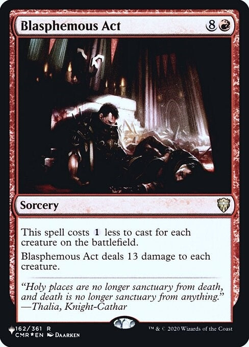 Image for Blasphemous Act (CMR) (162) (LIST) - Magic: The Gathering