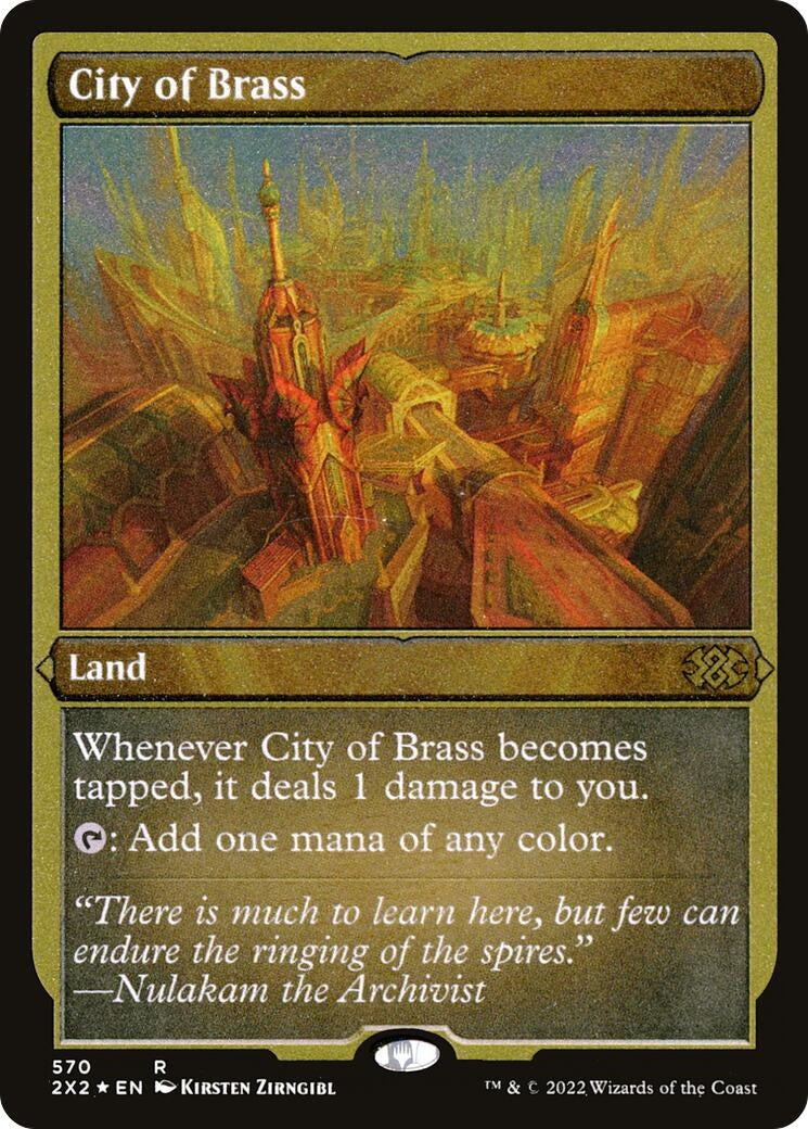 Image for City of Brass (Foil Etched) (570) (2X2) - Magic: The Gathering