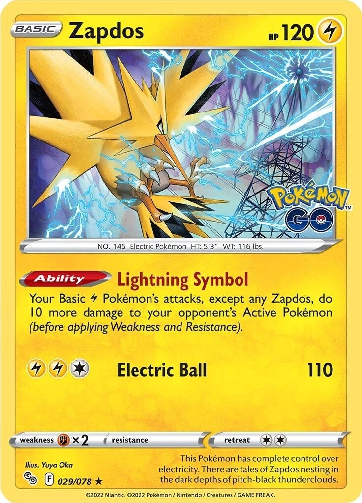 Image for Zapdos (029/078) (PGO) - Pokemon