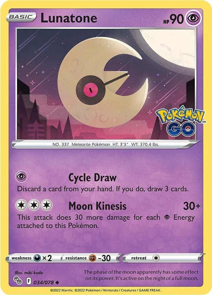 Image for Lunatone (034/078) (PGO) - Pokemon