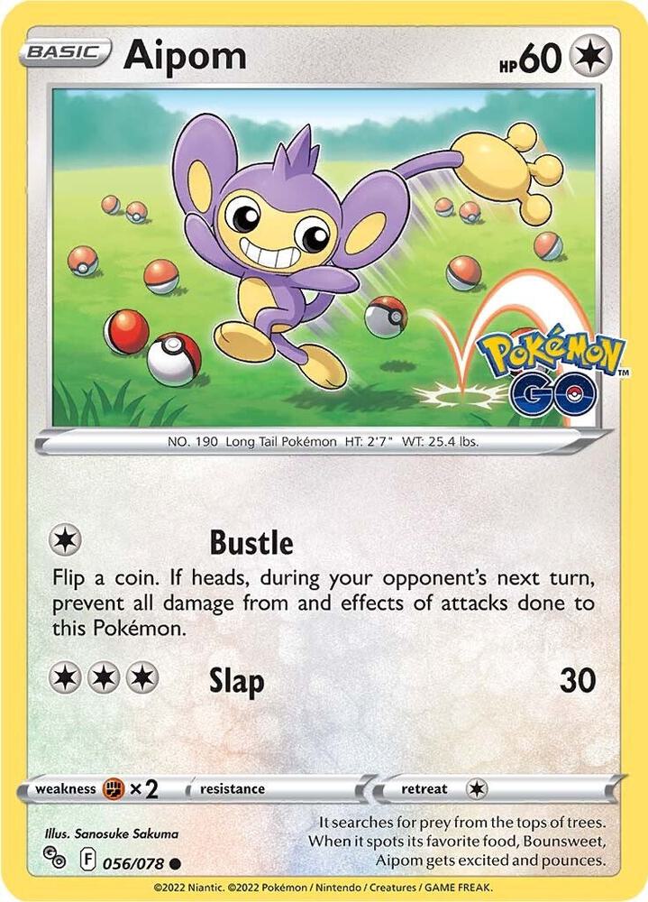 Image for Aipom (056/078) (PGO) - Pokemon
