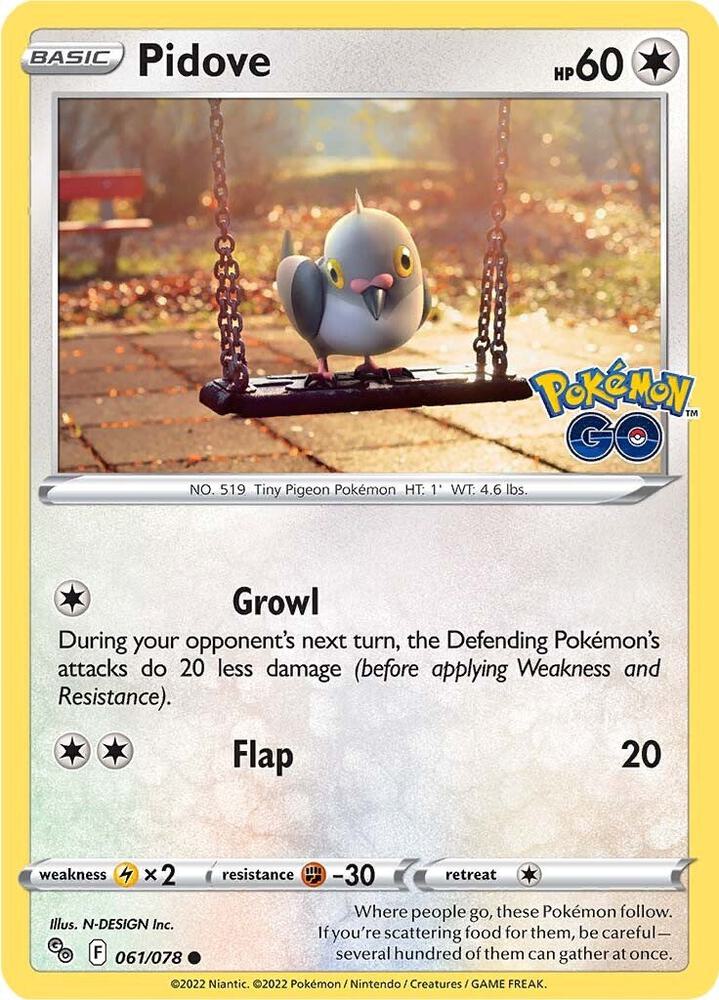 Image for Pidove (061/078) (PGO) - Pokemon
