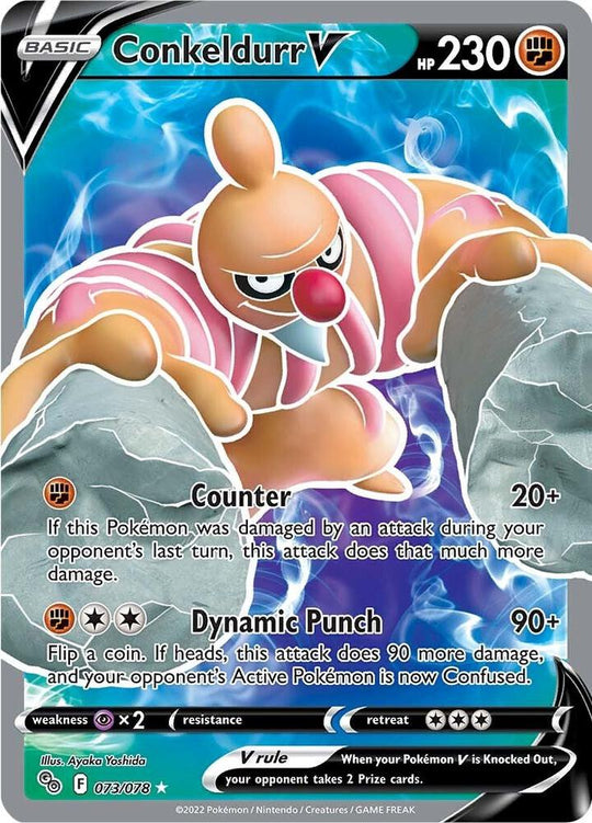 Image for Conkeldurr V (Full Art) (073/078) (PGO) - Pokemon