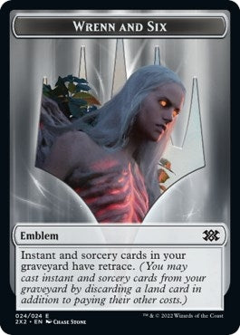 Image for Emblem - Wrenn and Six // Monk Double-Sided Token (24 // 6) - Magic: The Gathering