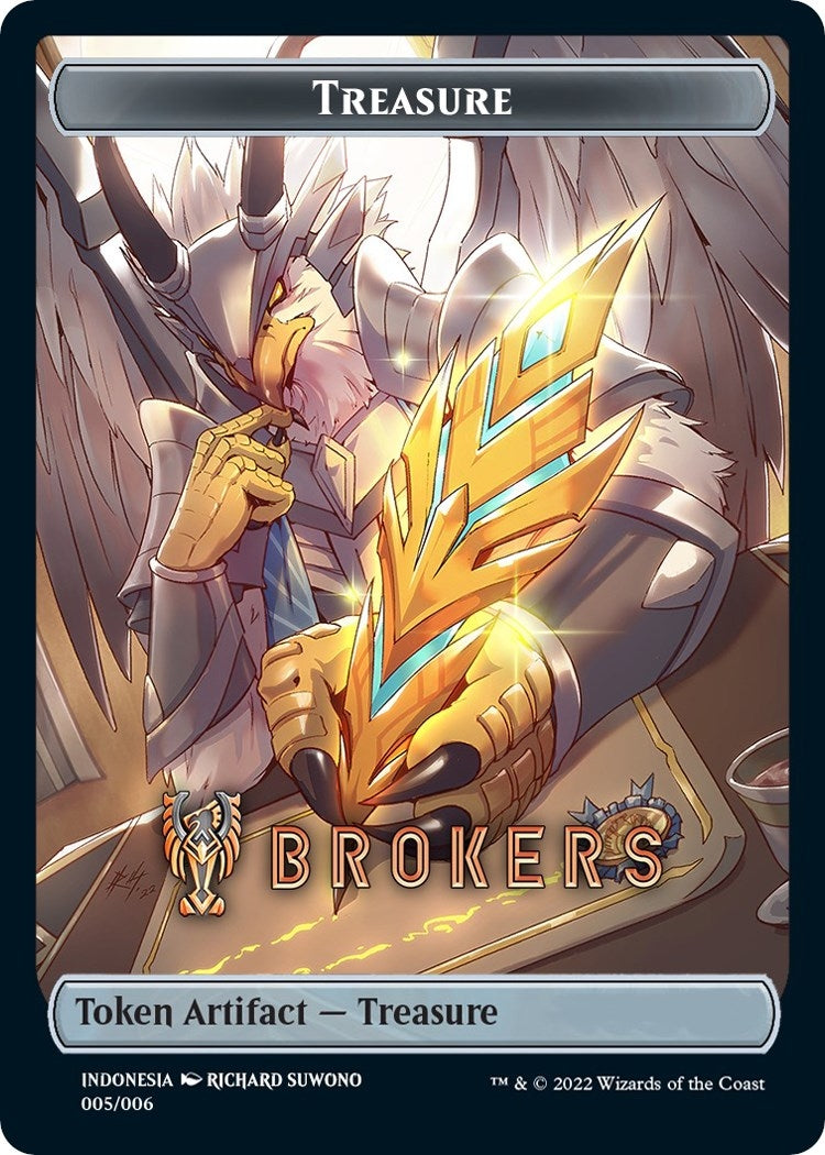 Image for Treasure Token (Brokers) [SEA Exclusive] (5) (SNC) - Magic: The Gathering