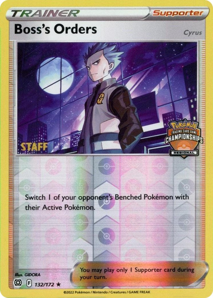 Image for Boss's Orders [Cyrus] - 132/172 (Regional Championships) [Staff] (132/172) (PR) - Pokemon