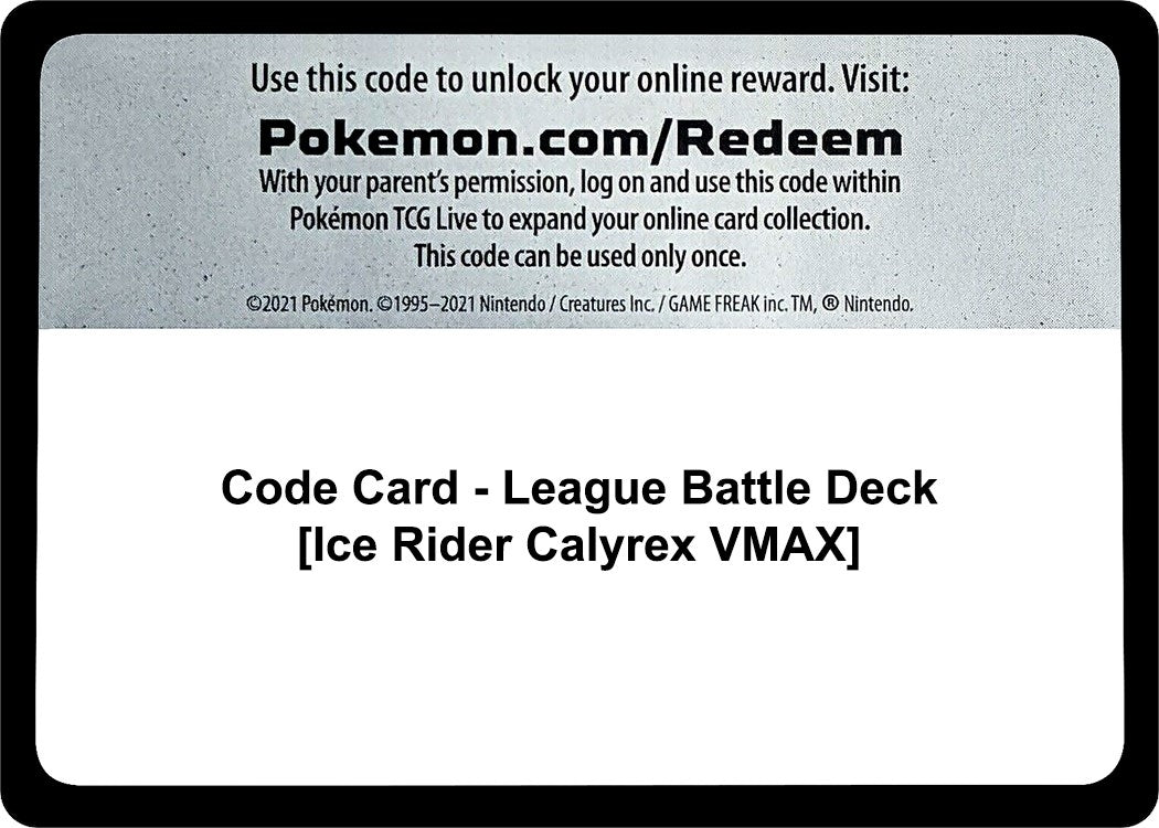 Image for Code Card - League Battle Deck [Ice Rider Calyrex VMAX] (MCAP) - Pokemon