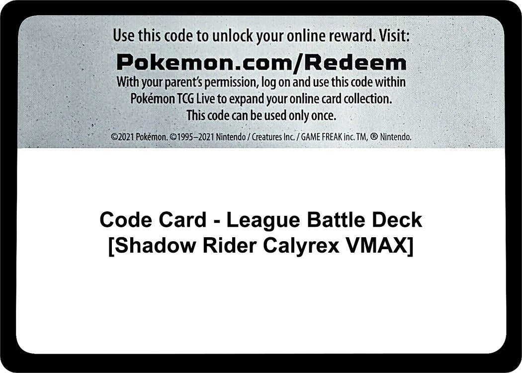 Image for Code Card - League Battle Deck [Shadow Rider Calyrex VMAX] (MCAP) - Pokemon