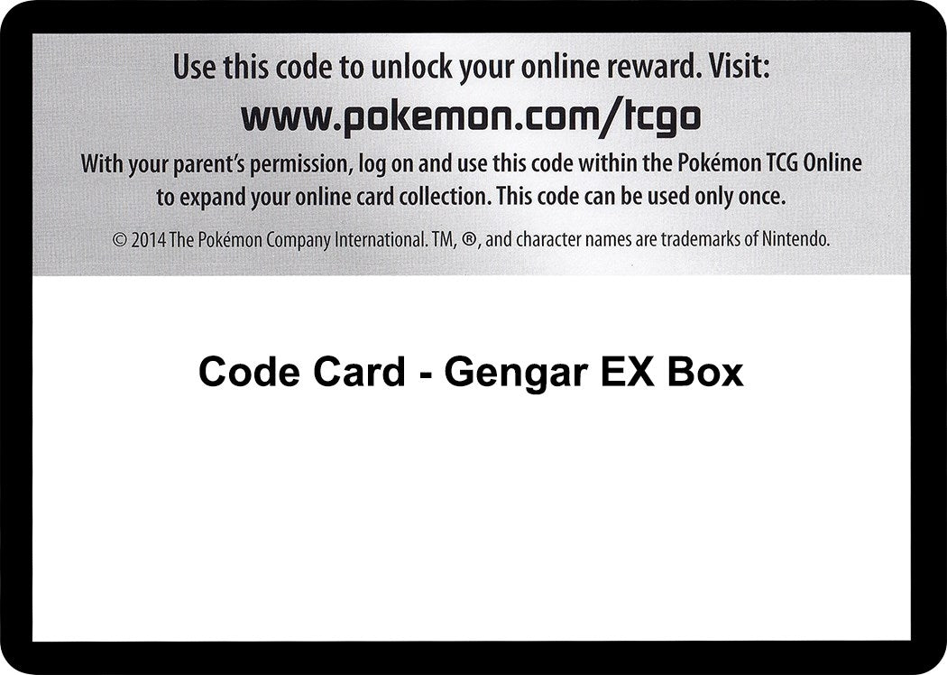 Image for Code Card - Gengar EX Box (EVO) - Pokemon