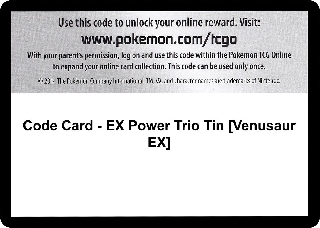 Image for Code Card - EX Power Trio Tin [Venusaur EX] (FFI) - Pokemon