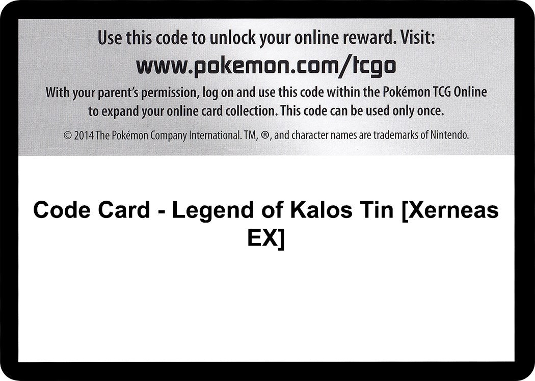 Image for Code Card - Legend of Kalos Tin [Xerneas EX] (XY) - Pokemon
