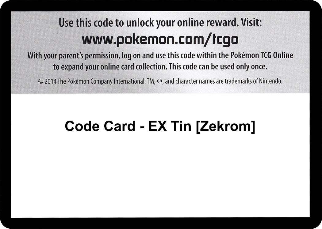 Image for Code Card - EX Tin [Zekrom] (NXD) - Pokemon