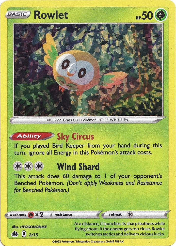 Image for Rowlet (002/015) (MCD22) - Pokemon