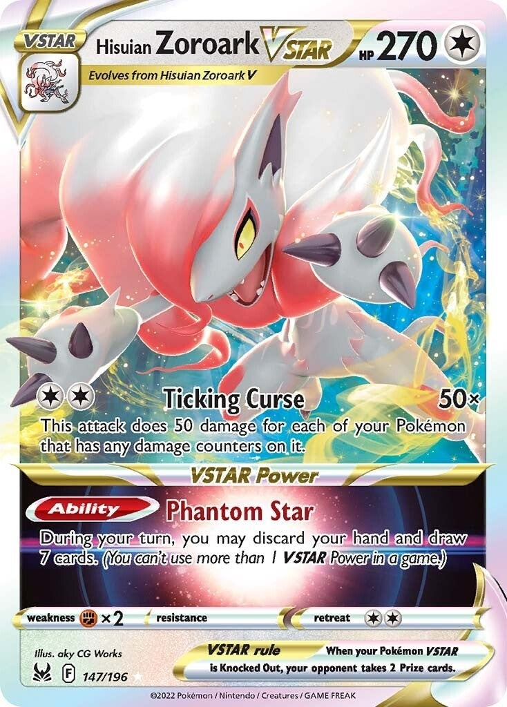Image for Hisuian Zoroark VSTAR (147/196) (SWSH11) - Pokemon