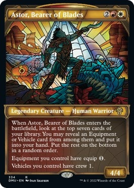 Image for Astor, Bearer of Blades (Textured Foil) (334) (DMU) - Magic: The Gathering