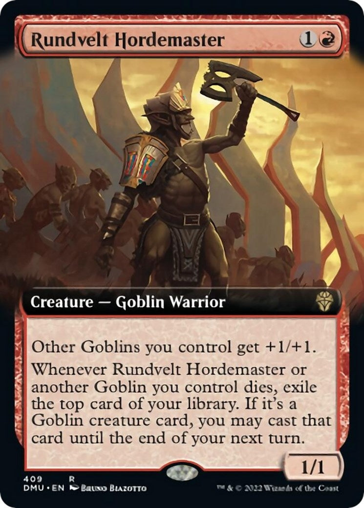 Image for Rundvelt Hordemaster (Extended Art) (409) (DMU) - Magic: The Gathering