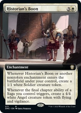 Image for Historian's Boon (Extended Art) (71) - Magic: The Gathering
