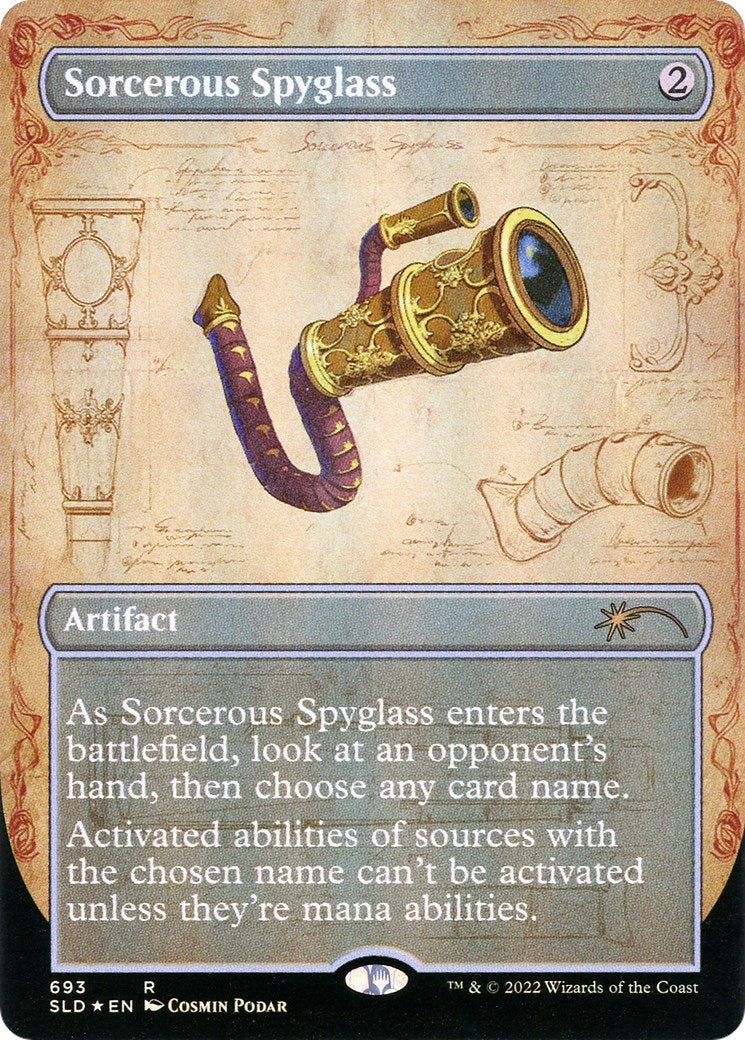 Image for Sorcerous Spyglass (Borderless) (693) - Magic: The Gathering