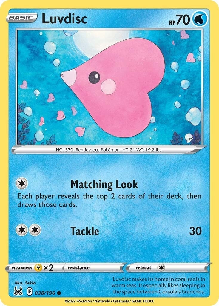 Image for Luvdisc (038/196) (SWSH11) - Pokemon