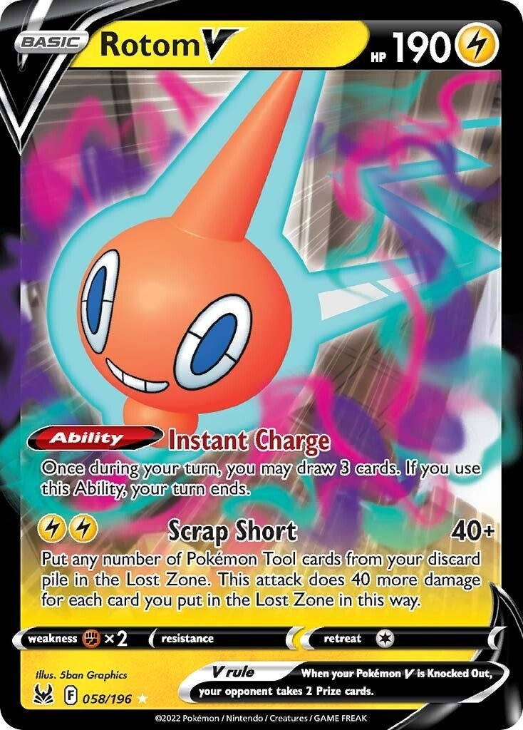 Image for Rotom V (058/196) (SWSH11) - Pokemon