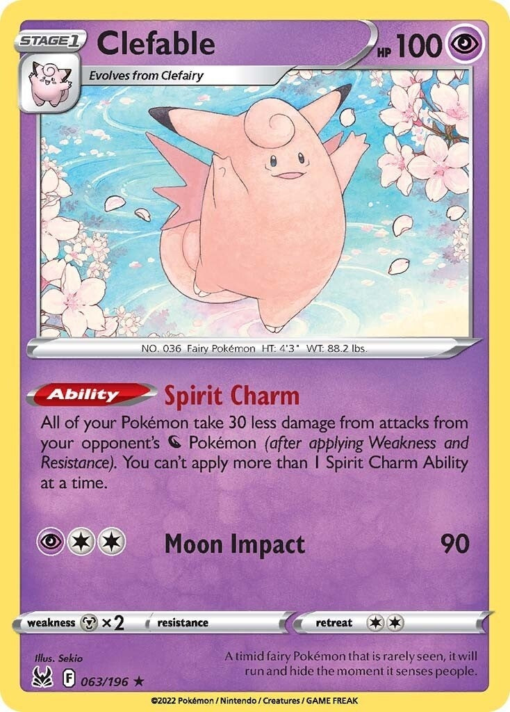 Image for Clefable (063/196) (SWSH11) - Pokemon