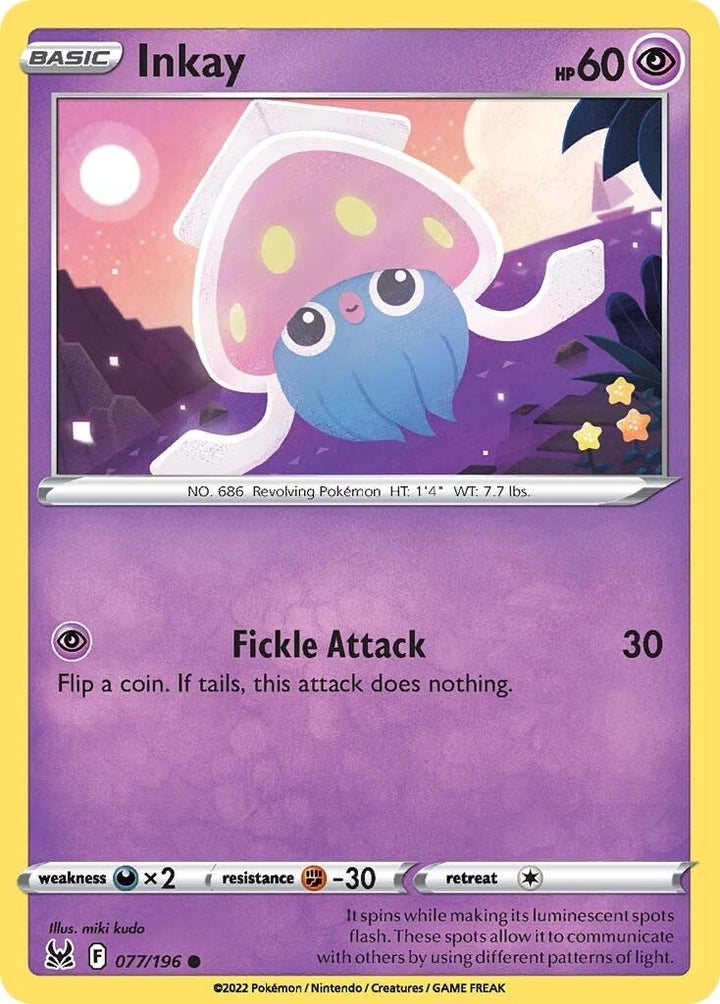 Image for Inkay (077) (077/196) (SWSH11) - Pokemon
