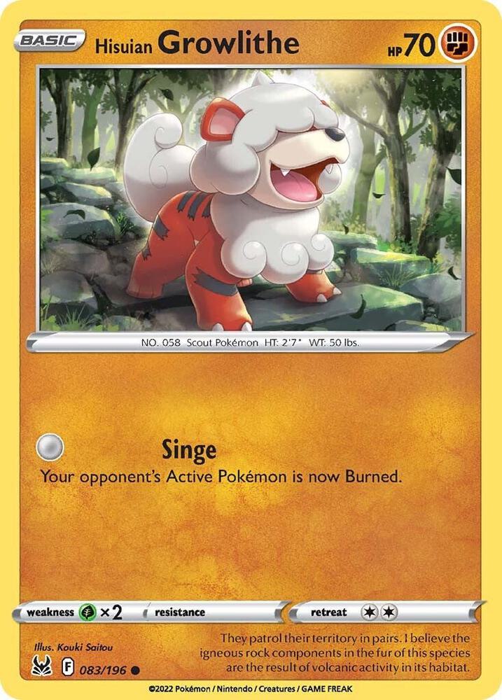 Hisuian Growlithe (083/196) (SWSH11)
