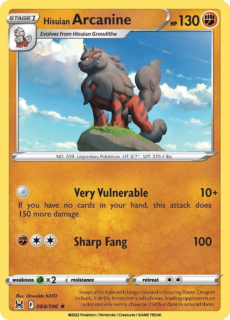 Image for Hisuian Arcanine (084/196) (SWSH11) - Pokemon