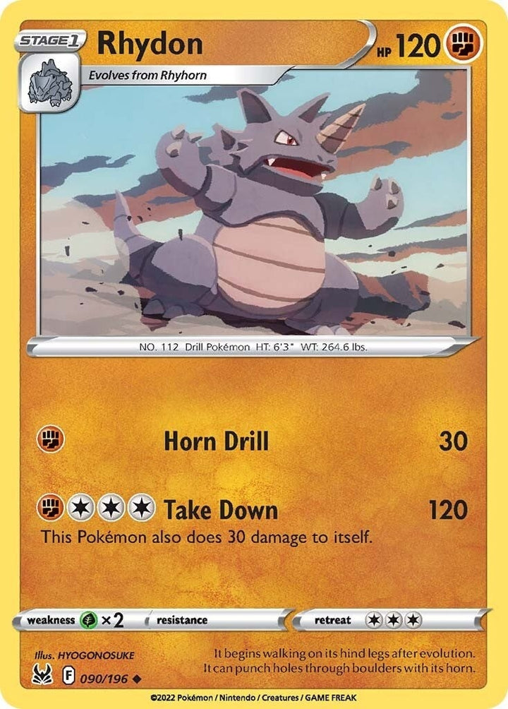Image for Rhydon (090/196) (SWSH11) - Pokemon