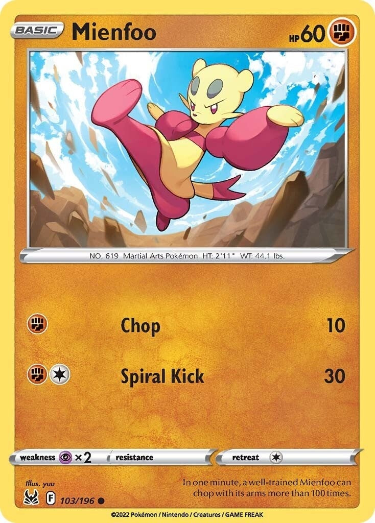 Image for Mienfoo (103/196) (SWSH11) - Pokemon