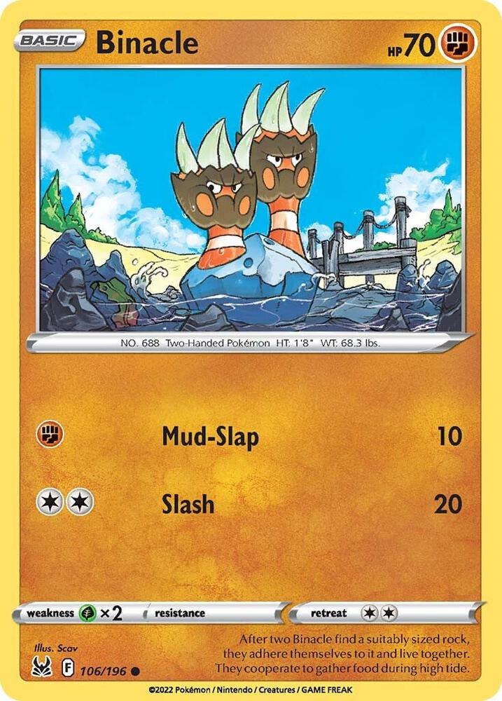 Image for Binacle (106/196) (SWSH11) - Pokemon
