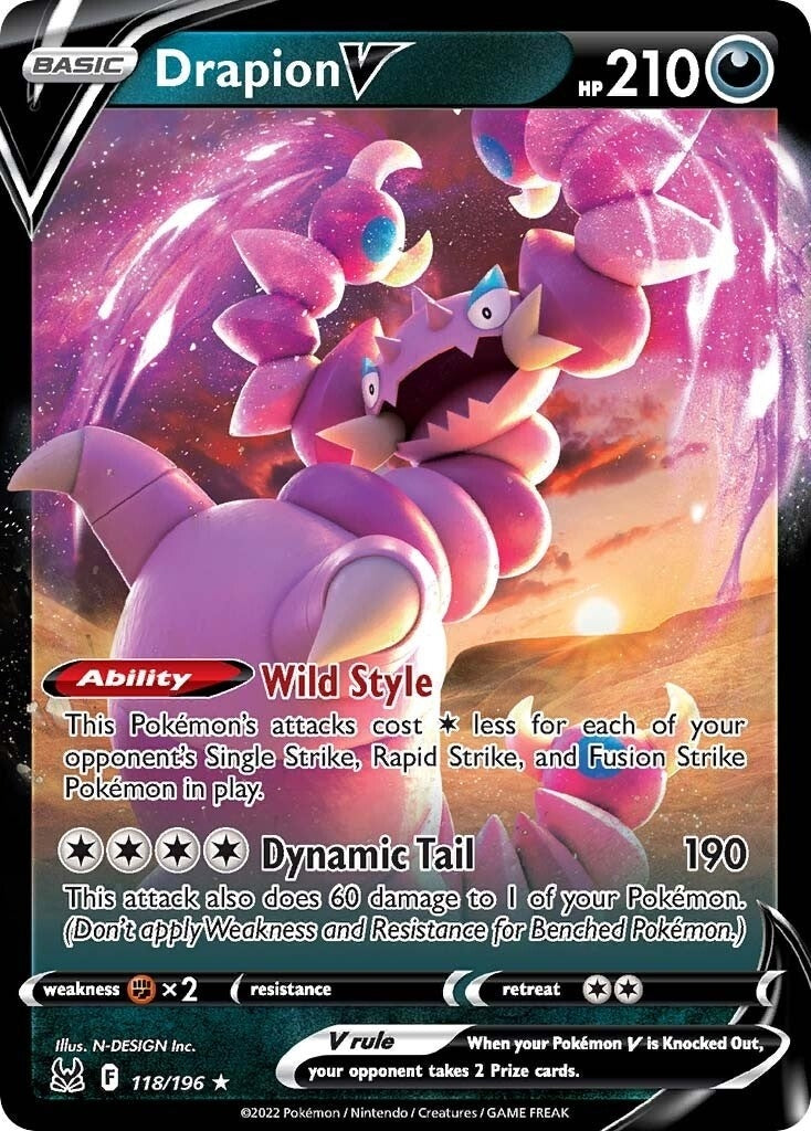 Image for Drapion V (118/196) (SWSH11) - Pokemon
